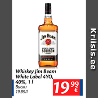 Allahindlus - Whiskey Jim Beam White Label 4YO