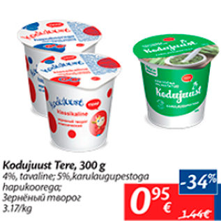 Allahindlus - Kodujuust Tere, 300 g