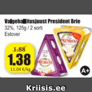 Allahindlus - Valgehallitusjuust President Brie