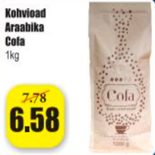 Allahindlus - Kohvioad Araabika Cofa 1 kg