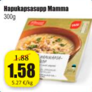 Allahindlus - Hapukapsasupp Mamma 300 g