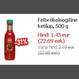 Allahindlus - Felix ökoloogiline ketšup