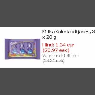 Allahindlus - Milka šokolaadijänes