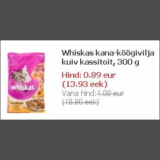 Allahindlus - Whiskas kuiv kassitoit