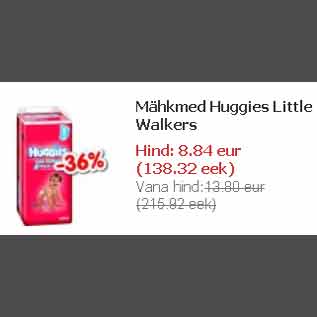 Allahindlus - Mähkmed Huggies Little Walkers