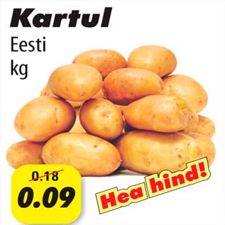 Allahindlus - kartul Eesti kg