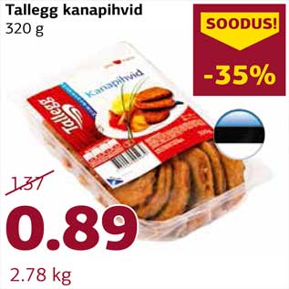 Allahindlus - Tallegg kanapihvid 320 g