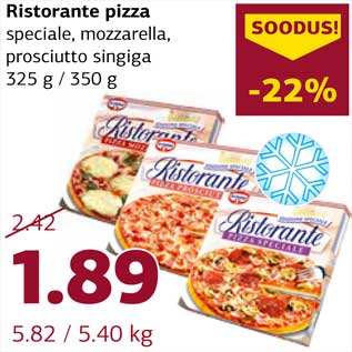 Allahindlus - Ristorante pizza