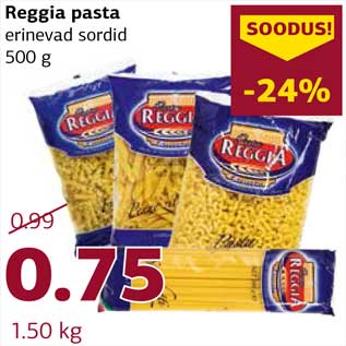 Allahindlus - Reggia pasta erinevad sordid 500 g