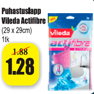 Скидка - Ткань для очистки Vileda Actifibre