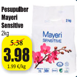 Allahindlus - Pesupulber Mayeri Sensitive 2 kg