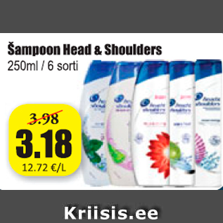 Allahindlus - Šampoon Head/Shoulders