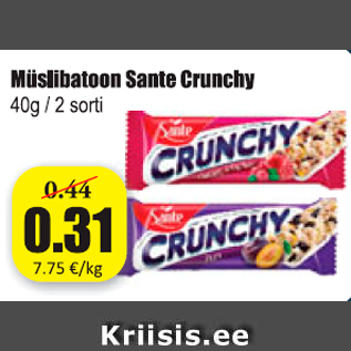Allahindlus - Müslibatoon Sante Crunchy