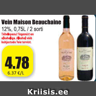 Allahindlus - Vein Maison Beauchaine