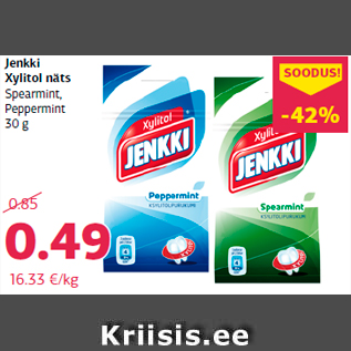 Скидка - Жевательная резинка Jenkki