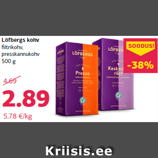 Скидка - Кофе Löfbergs