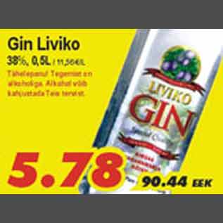 Allahindlus - Gin Liviko