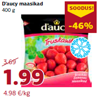Allahindlus - D’aucy maasikad 400 g