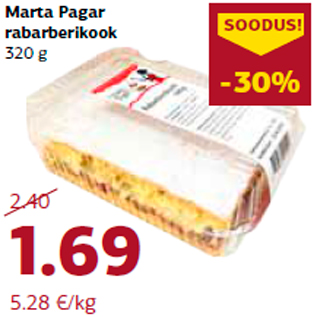 Allahindlus - Marta Pagar rabarberikook 320 g