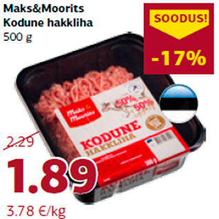 Allahindlus - Maks&Moorits Kodune hakkliha 500 g