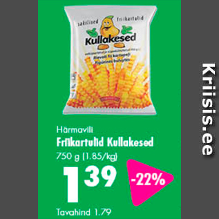 Allahindlus - Härmavili Friikartulid Kullakesed, 750 g