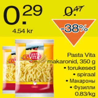 Allahindlus - Pasta Vita makaronid