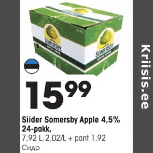 Allahindlus - Sider Somersby Apple