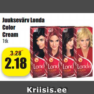 Allahindlus - Juuksevärv Londa Color Cream 1tk