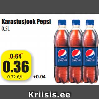 Allahindlus - Karastusjook Pepsi 0,5L