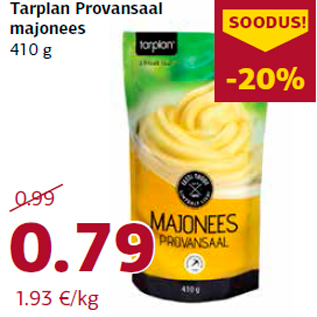 Allahindlus - Tarplan Provansaal majonees 410 g