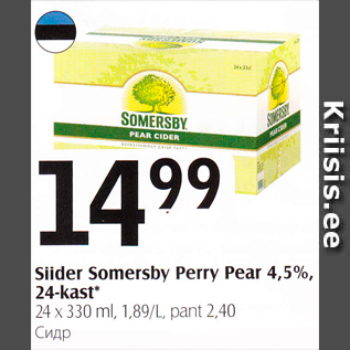 Allahindlus - Siider Somersby Perry Pear