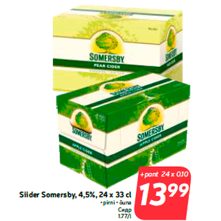 Allahindlus - Siider Somersby, 4,5%, 24 x 33 cl