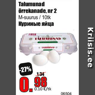 Allahindlus - Talumunad õrrekanade, nr 2