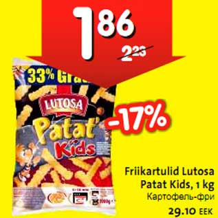 Allahindlus - Friikartulid Lutosa Patat Kids