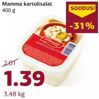 Allahindlus - Mamma kartulisalat