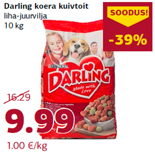 Allahindlus - Darling koera kuivtoit