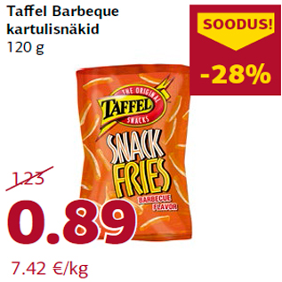 Allahindlus - Taffel Barbeque kartulisnäkid 120 g