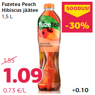 Allahindlus - Fuzetea Peach Hibiscus jäätee 1,5 L