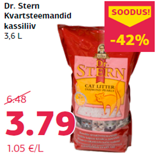 Allahindlus - Dr. Stern Kvartsteemandid kassiliiv 3,6 L