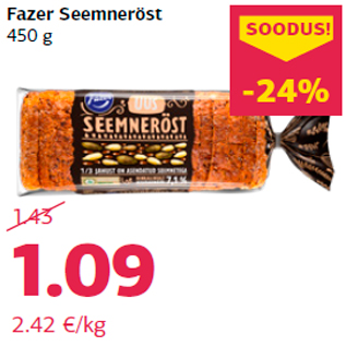 Allahindlus - Fazer Seemneröst 450 g