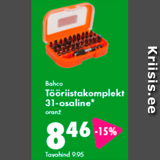 Allahindlus - Bahco Tööriistakomplekt 31-osaline*