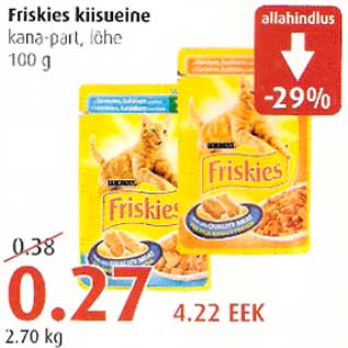 Allahindlus - Friskies kiisueine