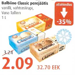 Allahindlus - Balbiino Classic perejäätis