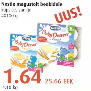 Allahindlus - Nestle magustoit beebidele kõpsise,vanilje