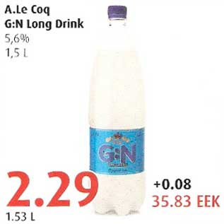 Allahindlus - A.Le.Coq GN Long Drink