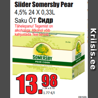 Allahindlus - Siider Somersby Pear