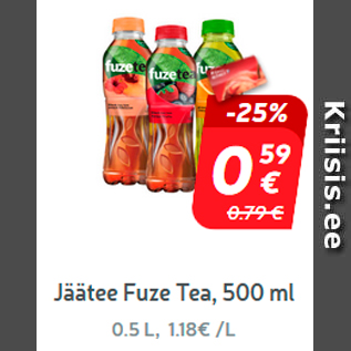 Allahindlus - Jäätee Fuze Tea, 500 ml*