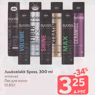 Allahindlus - Juukselakk Syoss, 300 ml