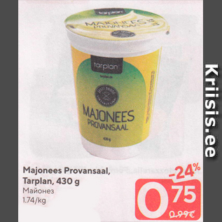 Allahindlus - Majonees Provansaal, Tarplan, 430 g