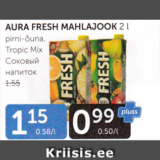 Allahindlus - AURA FRESH MAHLAJOOK 2 L